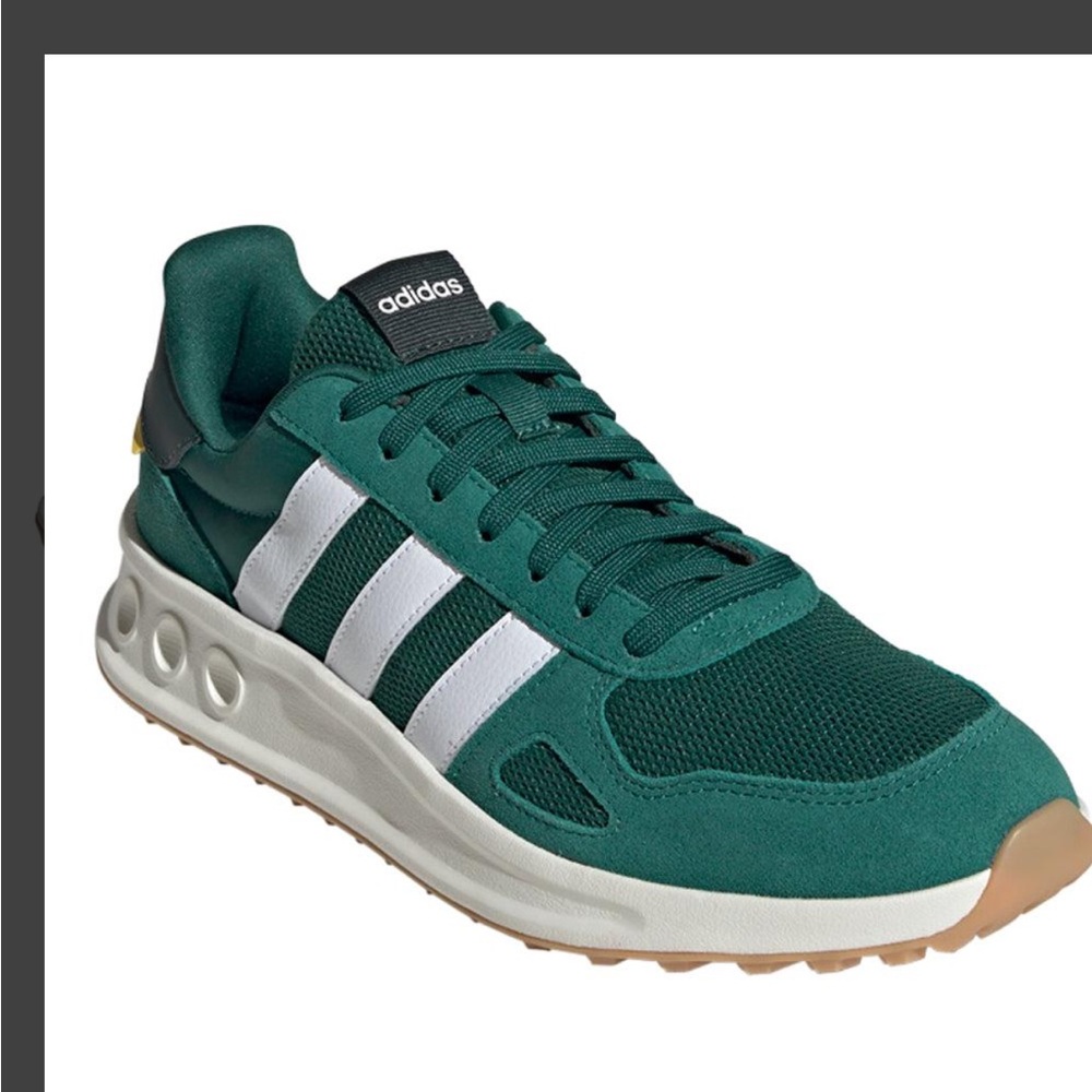 Adidas Run 84 Forest Green and White Running Shoes - Mens Size 13